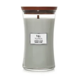 WoodWick Lavender & Cedar Duftkerze mit Holzdocht für Frauen