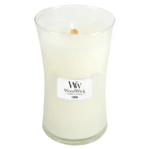 WoodWick Linen Duftkerze mit Holzdocht 609,5 g