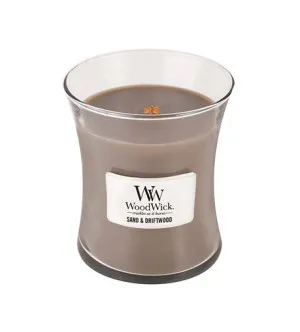 WoodWick Sand & Driftwood Duftkerze mit Holzdocht 275 g
