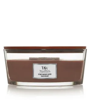 WoodWick Stone Washed Suede Duftkerze mit Holzdocht 453,6 g