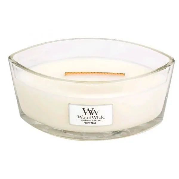 White Teak Duftkerze mit Holzdocht 453,6 g