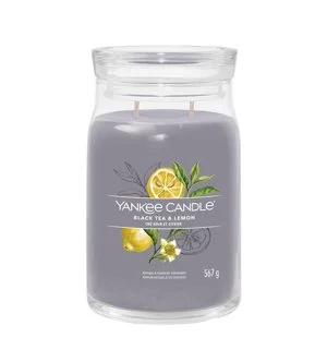 Yankee Candle Black Tea & Lemon Signature-Kerze groß 567 g
