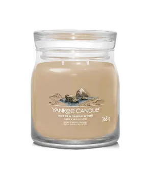 Yankee Candle Amber & Sandalwood Signature Kerze mittel 368 g