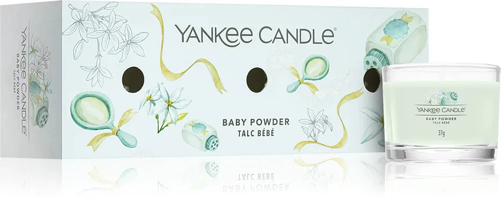 Baby Powder Votivkerze im Glas 3 x 37 g 3x37 g