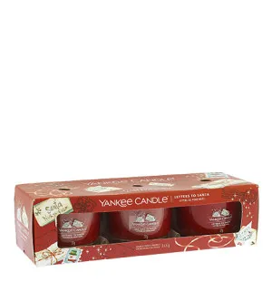 Yankee Candle Letters To Santa Votivkerze im Glas 3 x 37 g