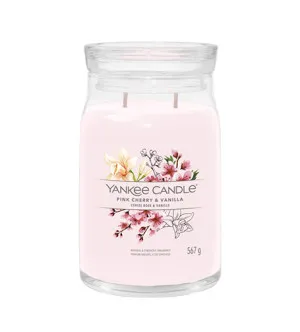 Yankee Candle Pink Cherry & Vanilla Signature große Kerze 567 g