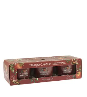 Yankee Candle Red Apple Wreath Votivkerze im Glas 3 x 37 g