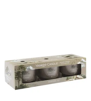 Yankee Candle Seaside Woods Votivkerze im Glas 3 x 37 g