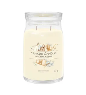 Yankee Candle Soft Wool & Amber Signature Kerze groß 567 g