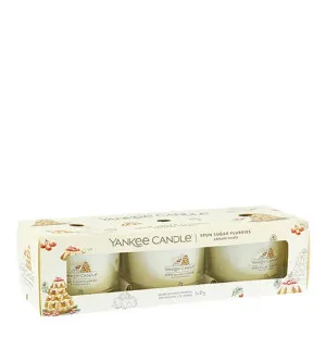 Yankee Candle Spun Sugar Flurries Votivkerze im Glas 3 x 37 g