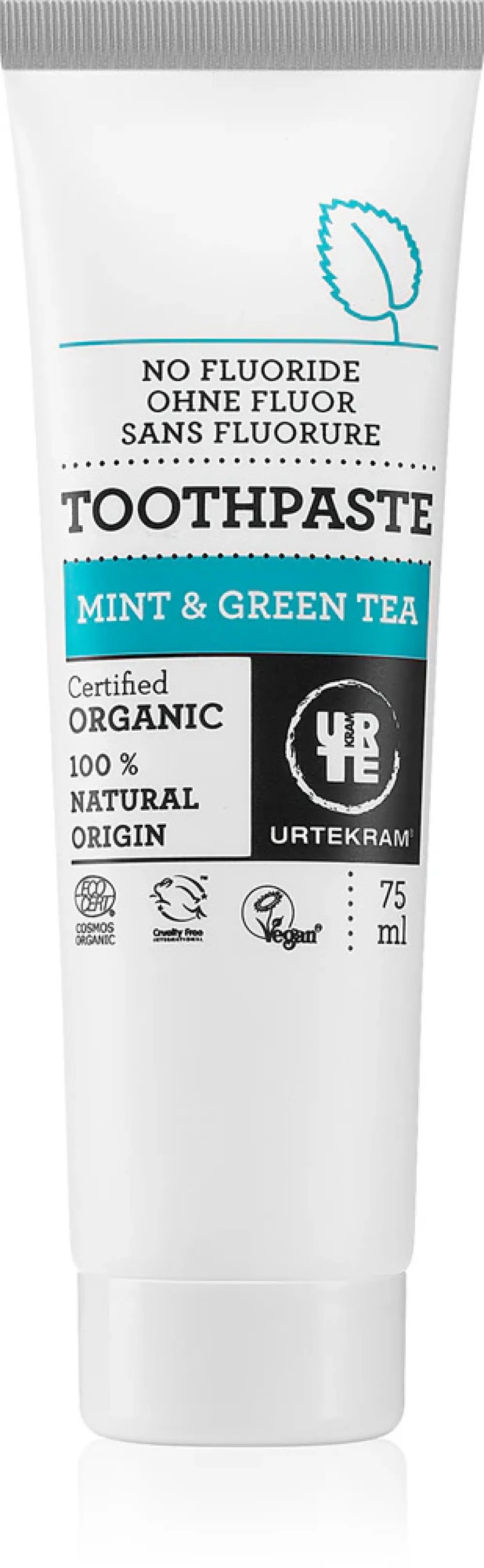 Urtekram Zahnpasta mit grünem Tee und Minze 75ml BIO, VEG