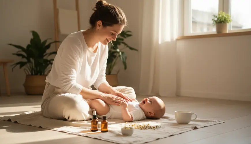 # Was umfasst die natürliche Pflege für Babyhaut und einen gesunden Bauch