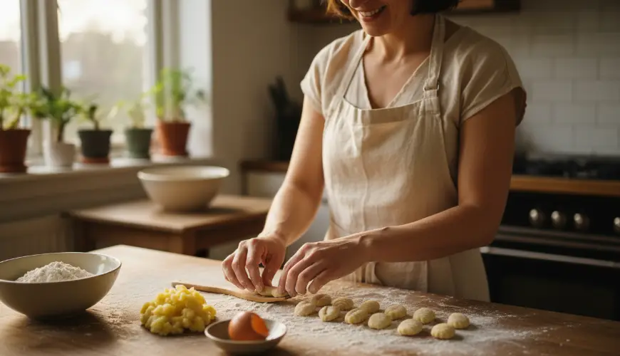 Selbst gemachte Gnocchi aus übrig gebliebenen Kartoffeln sind besser als aus dem Laden