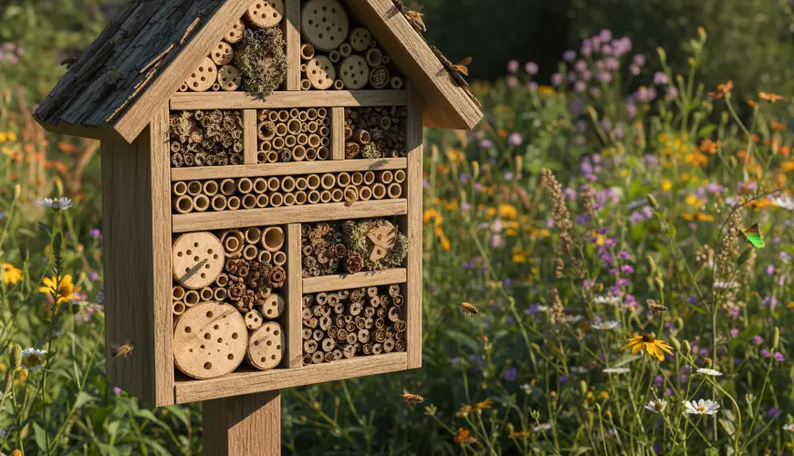 Insektenhotel im Garten kommt der gesamten Natur zugute