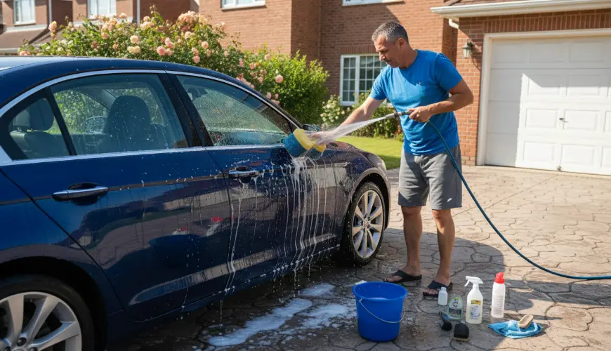 Wie umweltschonendes Autowaschen Wasser und Geld spart