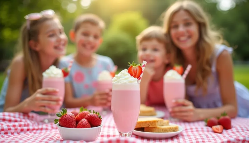 Wie man einen Erdbeermilchshake zubereitet, der Sie verzaubert