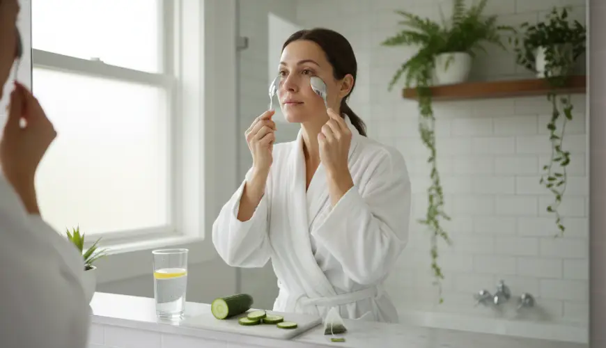 Wie man geschwollene Augen am Morgen leicht lindern kann