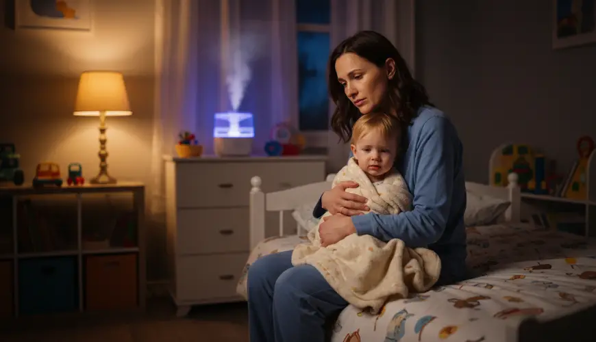 # Laryngitis bei Kindern und nächtlicher Bellhusten, der Eltern erschreckt