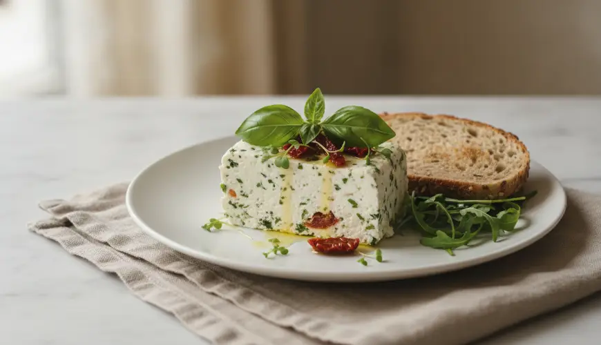 Leichte Hüttenkäse-Terrine voller Proteine sättigt Sie