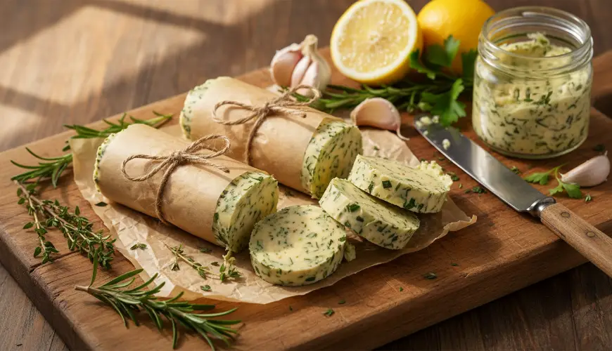 Genießen Sie selbst gemachte Kräuterbutter