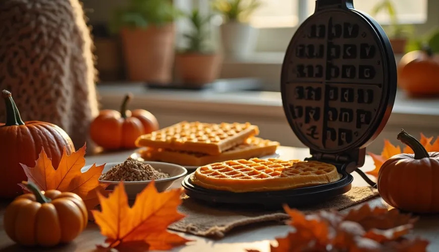 Mit Kürbiswaffeln genießen Sie den Herbstgeschmack in jedem Bissen.