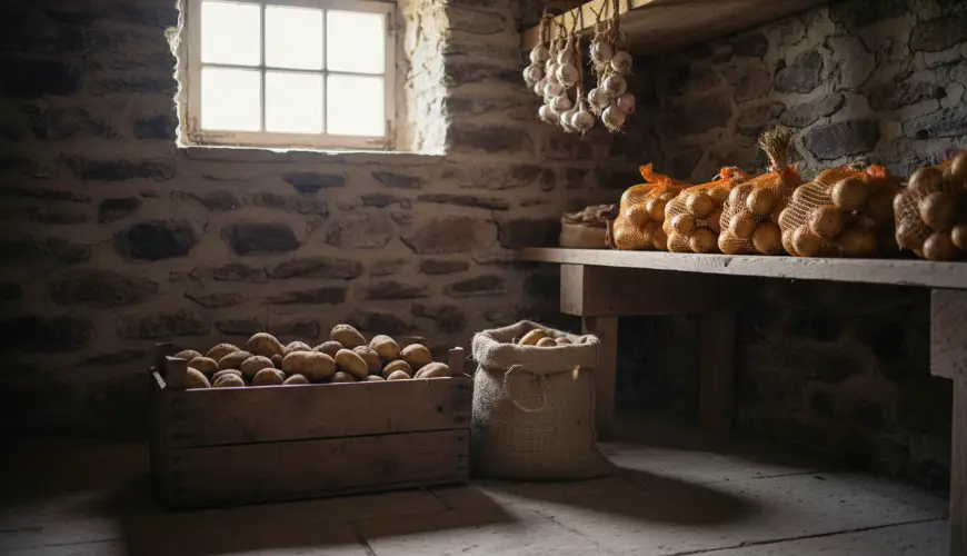 # Richtiges Lagern von Zwiebeln, Knoblauch und Kartoffeln, damit sie nicht keimen