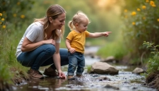 Wie man Kindern auf natürliche Weise den Bezug zur Natur beibringt, wenn man wenig Zeit hat und in d