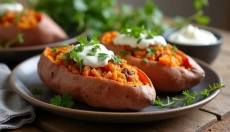 Wie man gefüllte Süßkartoffeln einfach und schnell zu Hause zubereitet