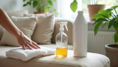 Wie man ein Sofa effektiv reinigt und teure Reiniger vermeidet