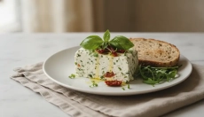 Leichte Hüttenkäse-Terrine voller Proteine sättigt Sie