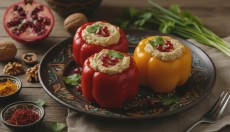 Gefüllte Paprika nach georgischem Rezept mit Walnüssen