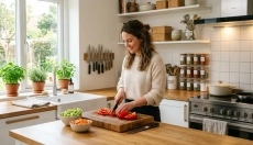 Das Kochen wird durch Küchenzonen nach professionellen Köchen erleichtert